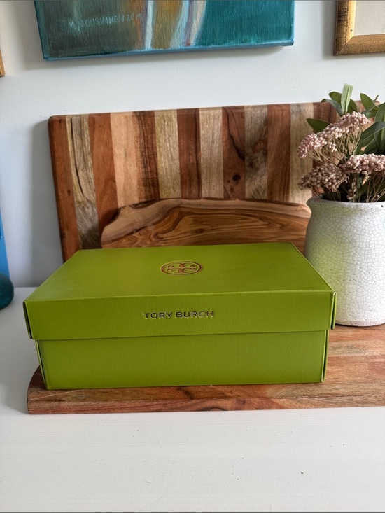 Tory Burch Other - Tory Burch Lime Green Shoe Box with Gold Logo